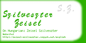 szilveszter zeisel business card